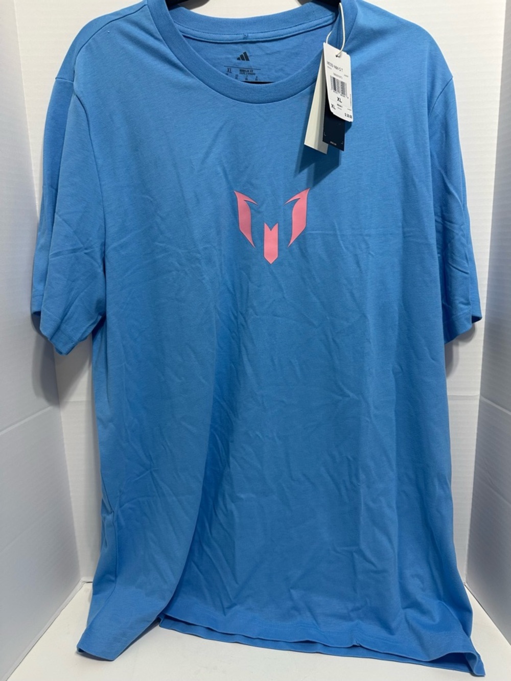 Adidas Messi Name Number Graphic Tee Semi Blue Burst JM8956 Mens XL NWT